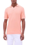 Bugatchi Johnny Collar Rib Polo In Papaya