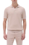 Bugatchi Johnny Collar Rib Polo In Sand