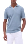 Bugatchi Johnny Collar Rib Polo In Shark