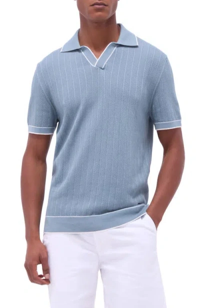 Bugatchi Johnny Collar Rib Polo In Shark