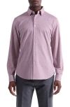 Bugatchi Jules Ooohcotton® Medallion Print Button-down Shirt In Orange