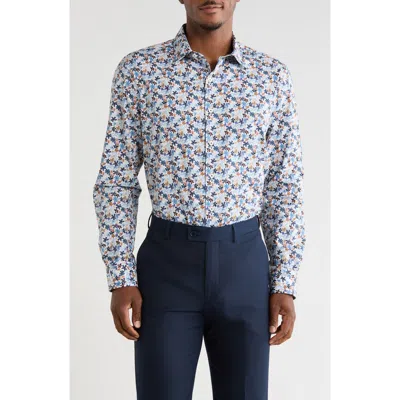 Bugatchi Julian Comfort Stretch Floral Button-up Shirt In Multi