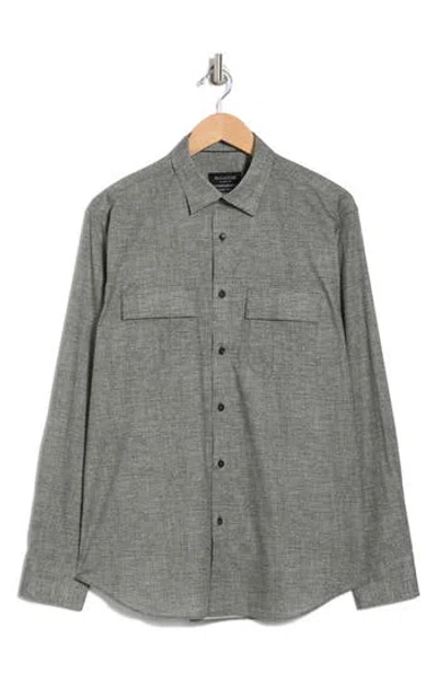 Bugatchi Julian Long Sleeve Woven Shirt In Khaki