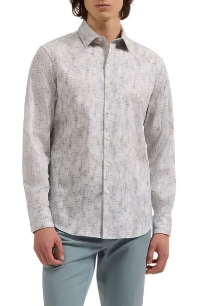 Bugatchi Julian Shaped Fit Abstract Geo Print Stretch Cotton Button-up Shirt In Multi