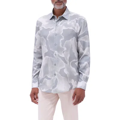 Bugatchi Julian Shaped Fit Abstract Print Button-up Shirt In Black