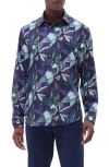 Bugatchi Julian Shaped Fit Button-up Shirt In Blue