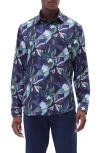 Bugatchi Julian Shaped Fit Button-up Shirt In Blue