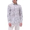 Bugatchi Julian Shaped Fit Linen Blend Button-up Shirt In Olive