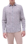 Bugatchi Julian Shaped Fit Linen Button-up Shirt In Sand