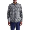 Bugatchi Julian Shaped Fit Orchestra Print Cotton Button-up Shirt In Brown