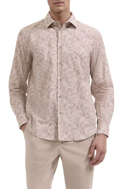 Bugatchi Julian Shaped Fit Paisley Button-up Shirt In Pink