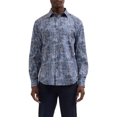 Bugatchi Julian Shaped Fit Paisley Button-up Shirt In Multi