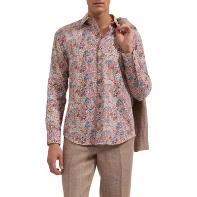 Bugatchi Julian Shaped Fit Paisley Cotton Button-up Shirt In Multi