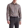 Bugatchi Julian Shaped Fit Plaid Cotton Button-up Shirt In Brown
