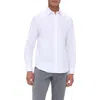 Bugatchi Julian Shaped Fit Solid Cotton Button-up Shirt In White