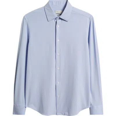 Bugatchi Julian Shaped Fit Stretch Button-up Shirt In Blue