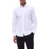 Bugatchi Julian Shaped Fit Stretch Cotton Button-up Shirt In White