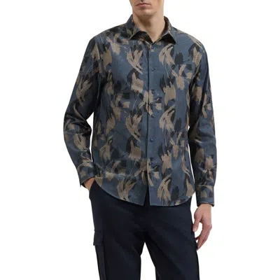 Bugatchi Julian Shaped Long Sleeve Button-up Shirt In Multi