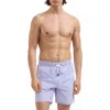 Bugatchi Kai Palm Print Swim Trunks In Purple