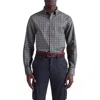 Bugatchi Karl Shaped Fit Plaid Cotton Button-up Shirt In Brown