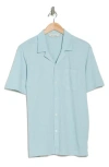 Bugatchi Knit Camp Shirt In Seafoam