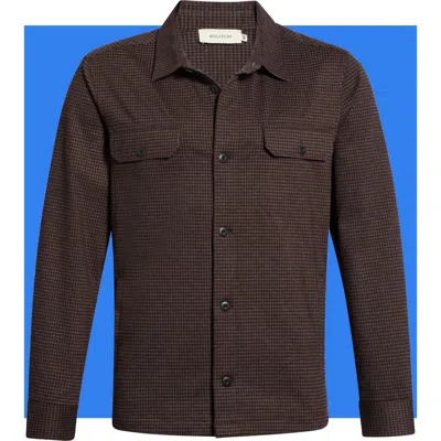 Bugatchi Knit Shirt Jacket In Brown