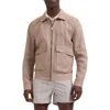 Bugatchi Linen Bomber Jacket In Pink