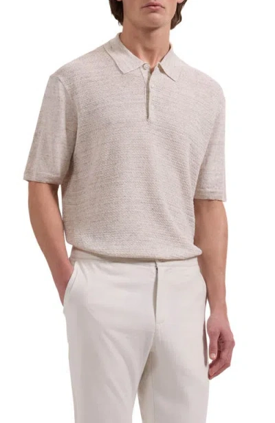 Bugatchi Linen Polo Sweater In Neutral
