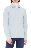 Bugatchi Long Sleeve Cotton Blend Polo In Sage