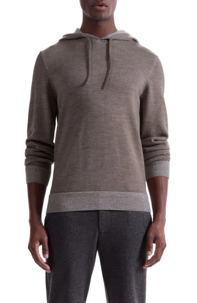 Bugatchi Meino Wool Hoodie Sweater In Brown
