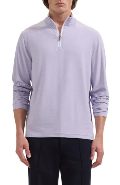 Bugatchi Mélange Quarter Zip Pullover In Multi