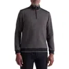 Bugatchi Mélange Quarter Zip Top In Gray
