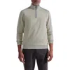 Bugatchi Mélange Quarter Zip Top In Neutral