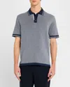 Bugatchi Men's 3-button Polo Sweater In Navy