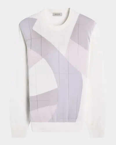 BUGATCHI MEN'S ABSTRACT CREWNECK SWEATER