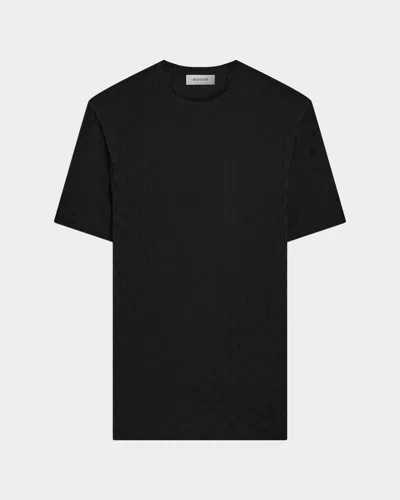 Bugatchi Men & Apos;s Checked Cotton T-shirt In Black