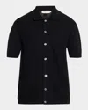 Bugatchi Short Sleeve Cardigan In Black