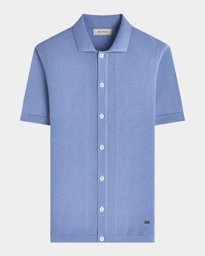 BUGATCHI MEN & APOS;S CHEVRON SHORT-SLEEVE POLO SWEATER