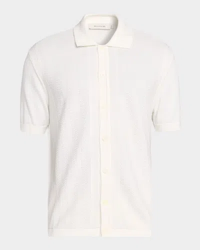 BUGATCHI MEN & APOS;S CHEVRON SHORT-SLEEVE POLO SWEATER