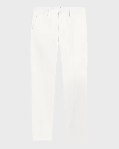 Bugatchi Men & Apos;s Cotton-lyocell Stretch Chino Pants In White