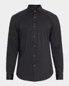 Bugatchi Devon Ooohcotton® Micro Dot Print Button-up Shirt In Neutral