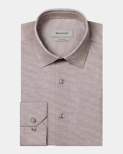 Bugatchi Men & Apos;s James Herringbone Cotton Dress Shirt In Animal Print