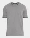 Bugatchi Men & Apos;s Micro-check Jersey Performance T-shirt In Gray