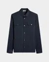 Bugatchi Men's Button-front Knit Shirt Jacket In Navy