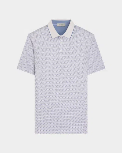 Bugatchi Men & Apos;s Printed Stretch-cotton Polo Shirt In Sand