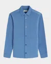 Bugatchi Soft Touch Knit Shirt Jacket In Blue