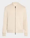 Bugatchi Men & Apos;s Soft Touch Reversible Baseball Jacket In Brown