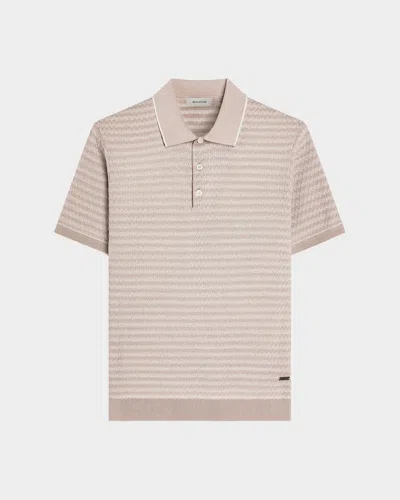 Bugatchi Men & Apos;s Textured Cotton Polo Shirt In Oatmeal