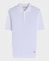Bugatchi Textured Grid Polo Sweater In White