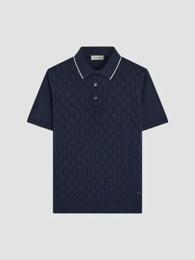 Bugatchi Men's Argyle-stitched Polo Sweater In Blue